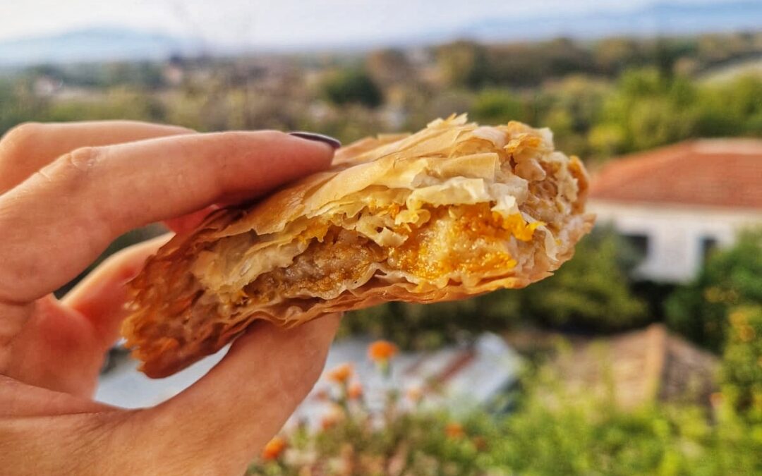 Süße Kürbis-Pita im Filoteig